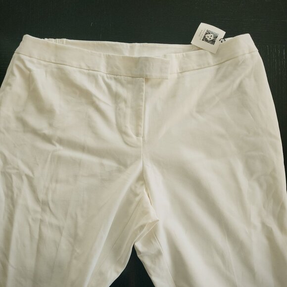 Anne Klein White Classic Minimalist Ankle Dress Pants Sz. 18W & 20W - Picture 11 of 15